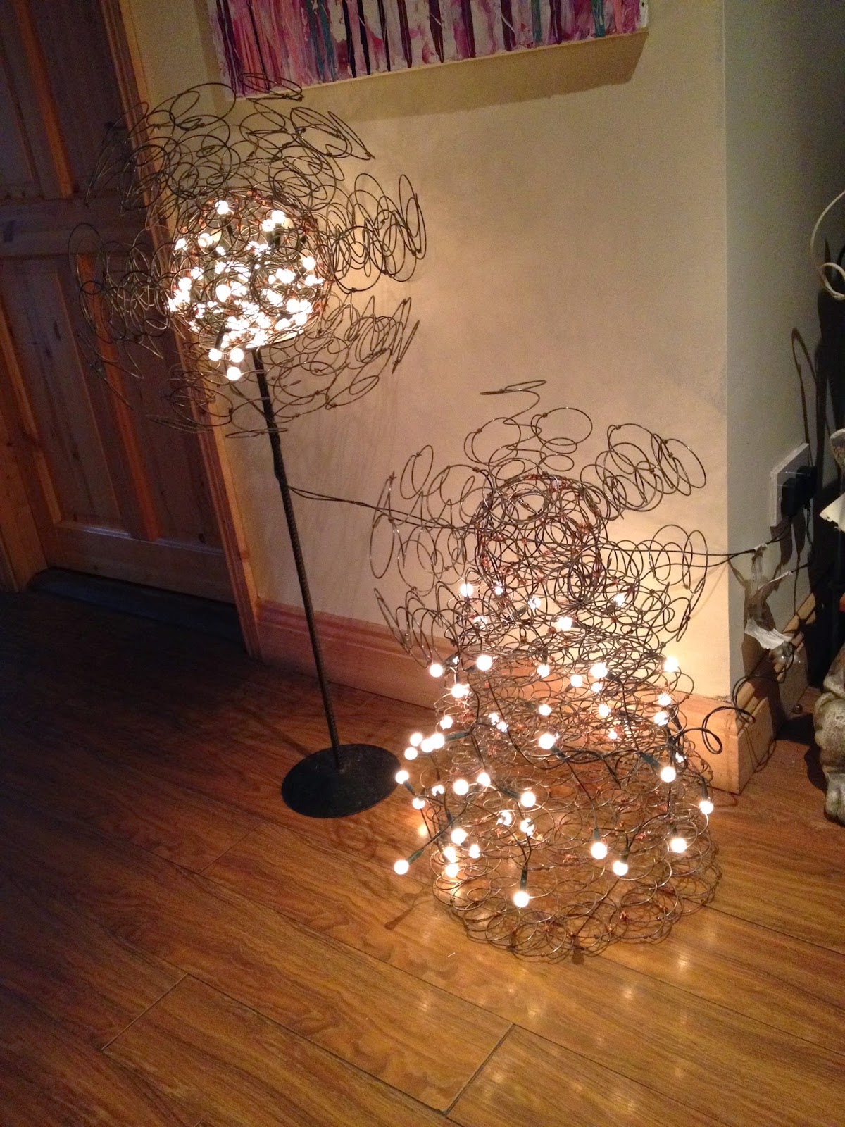 The Art Of UpCycling Recycled Mattress Springs Snowmen