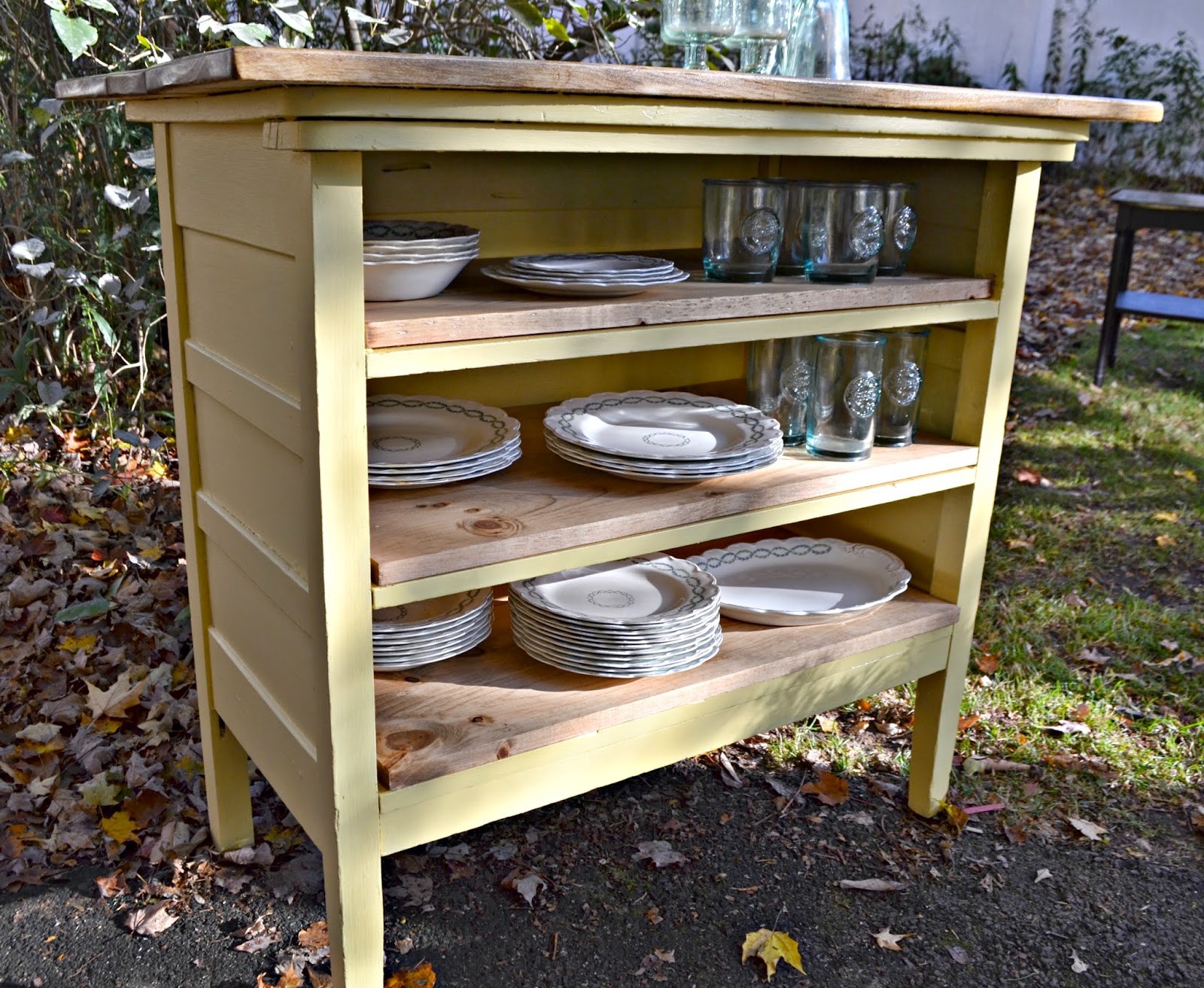 Heir and Space A Cheerful Yellow Kitchen Island