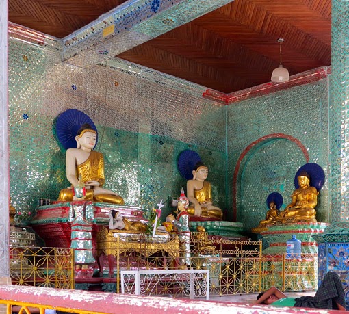 A shrine with glass mosaic
