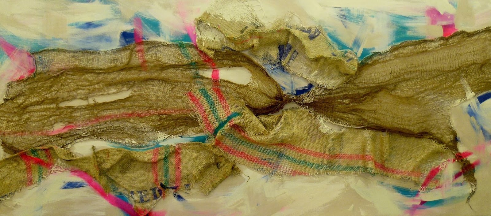 Desire Paths Working on Hessian Canvases.