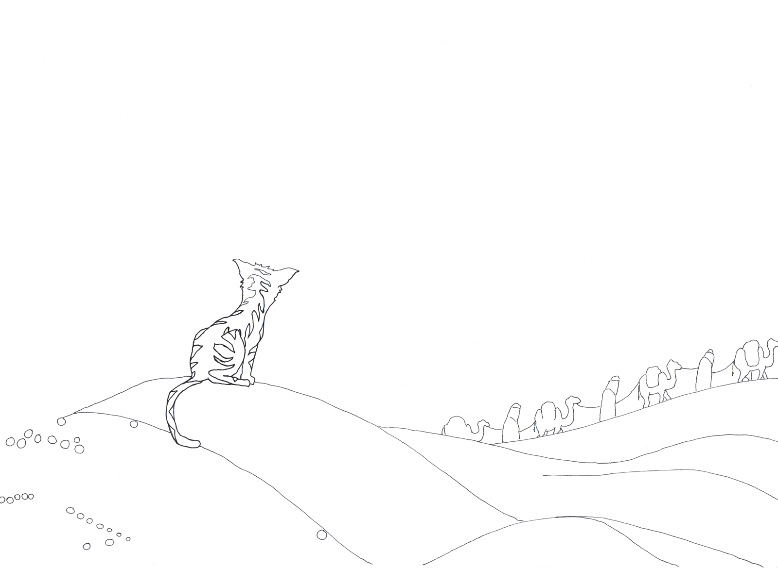 Kristyna Krabatschová: Ausmalbilder, Der Traum des kleinen Katers