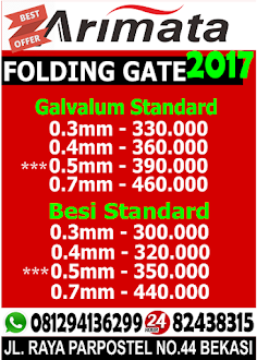 Daftar Harga Folding Gate Roling Door Jakarta Pusat