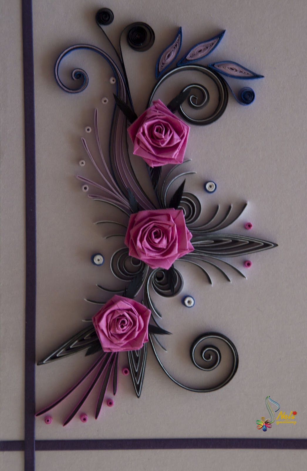 Neli Quilling Art Quilling cards roses