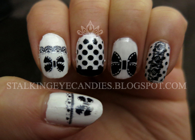 Am loving my latest nail designs! ♥♥♥♥♥. Left hand ♥