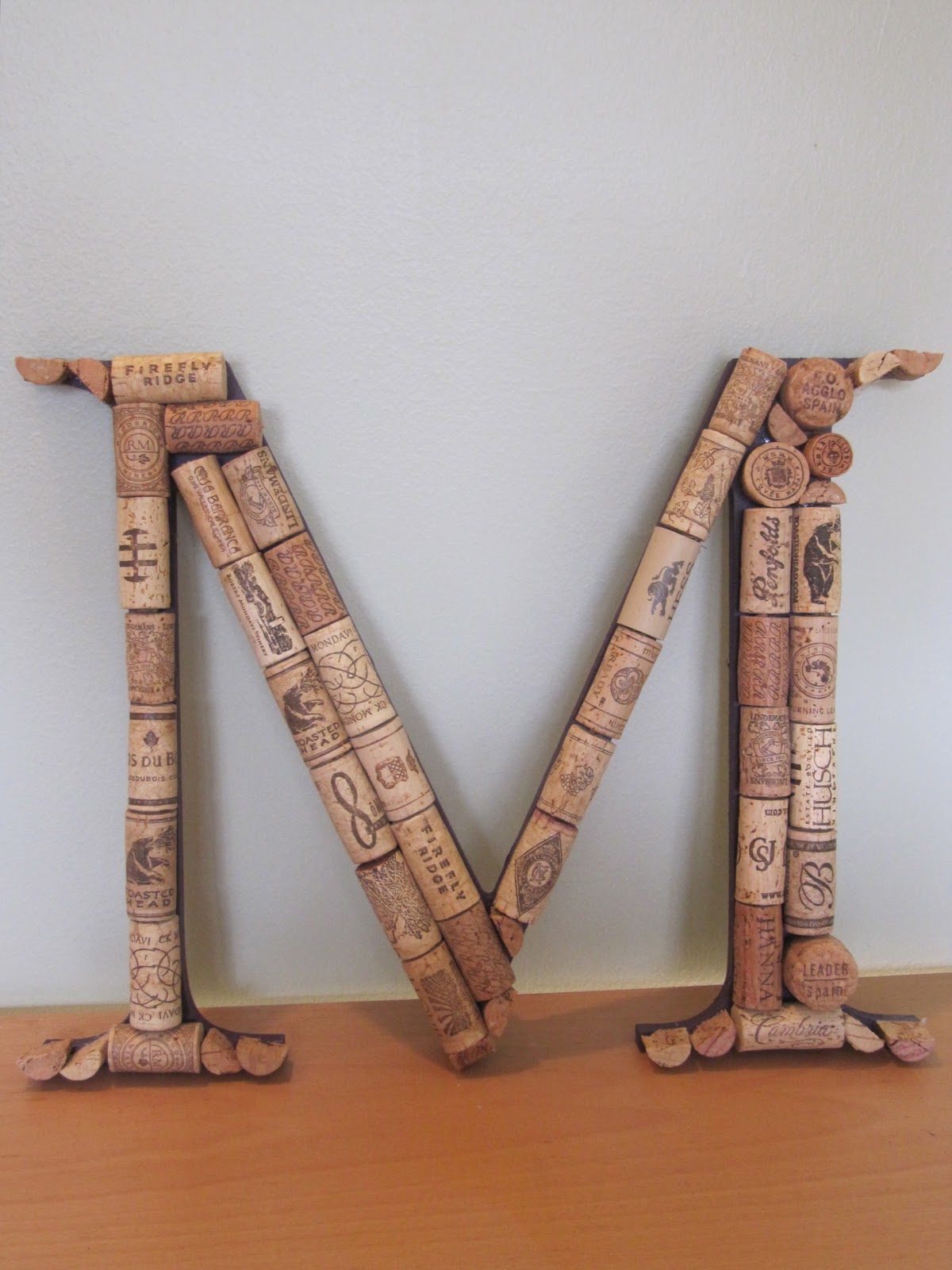 Confessions of a Scarfoholic DIY Wine Cork Letter