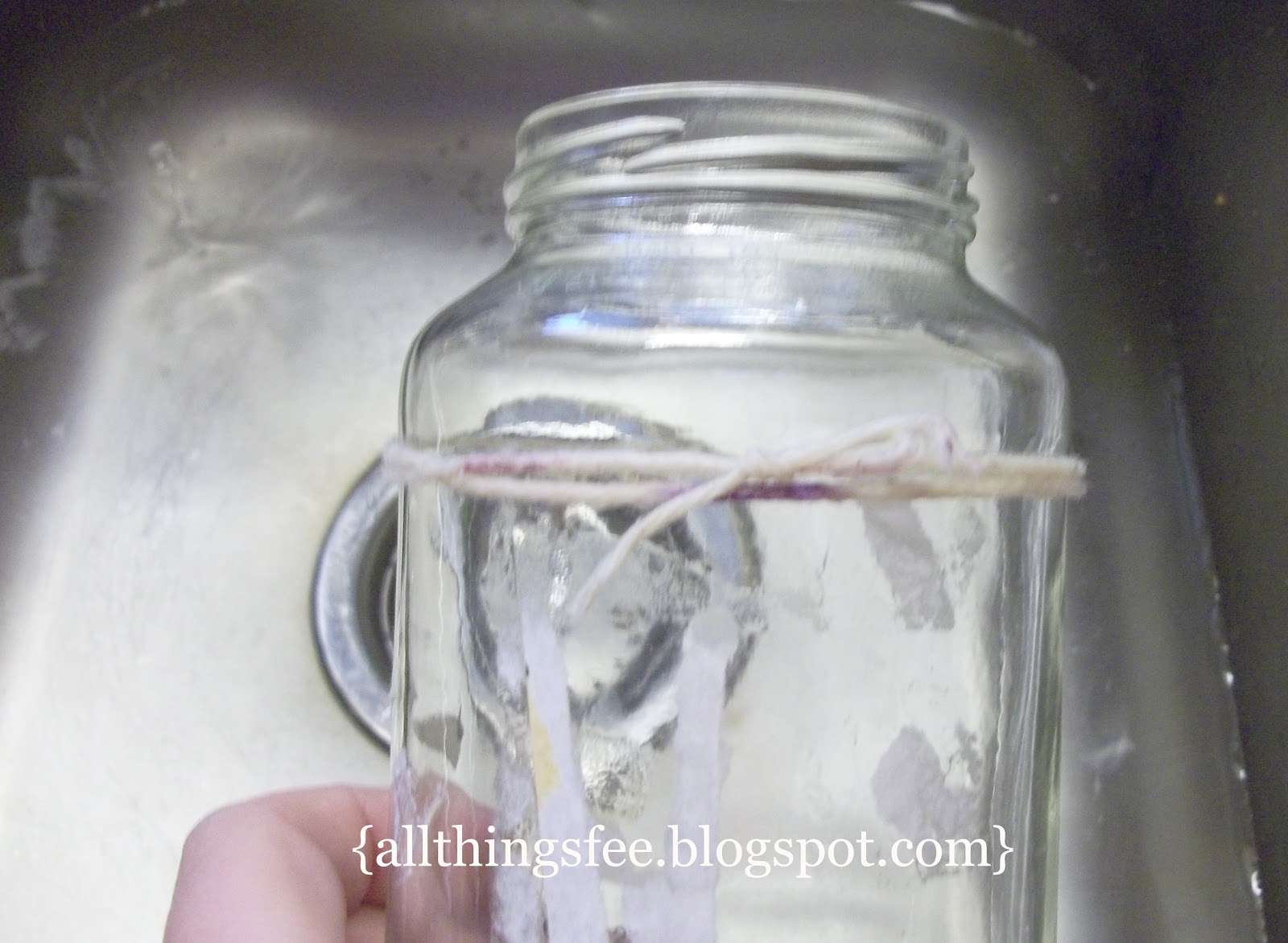 all things fee. where life meets craft Cutting Glass Jars