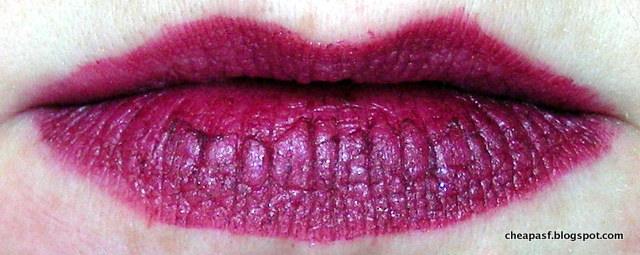 e.l.f. HD Blush in Showstopper + lip balm used on lips