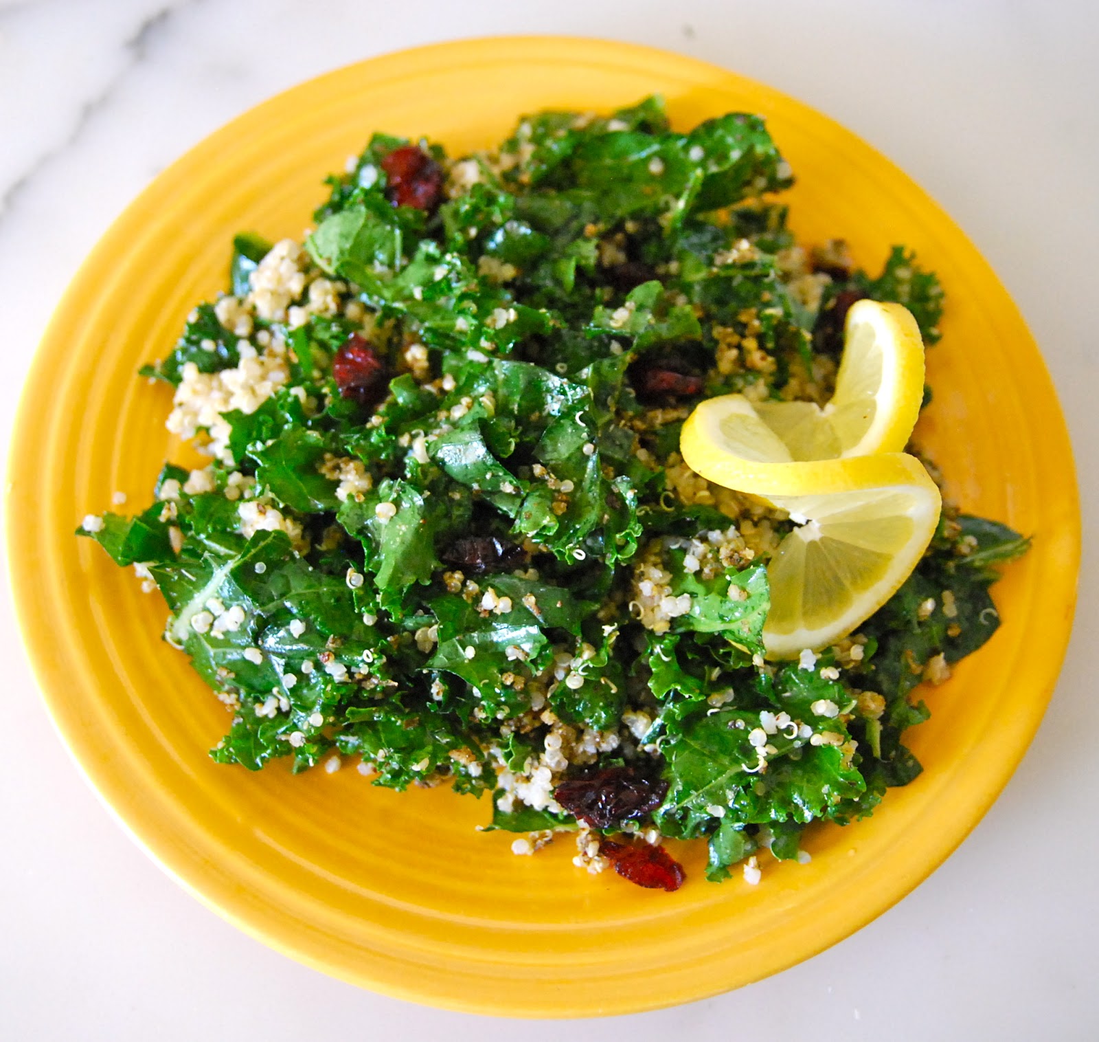 My Recession Kitchen...and garden Kale Quinoa Salad with Hazelnuts Pesto