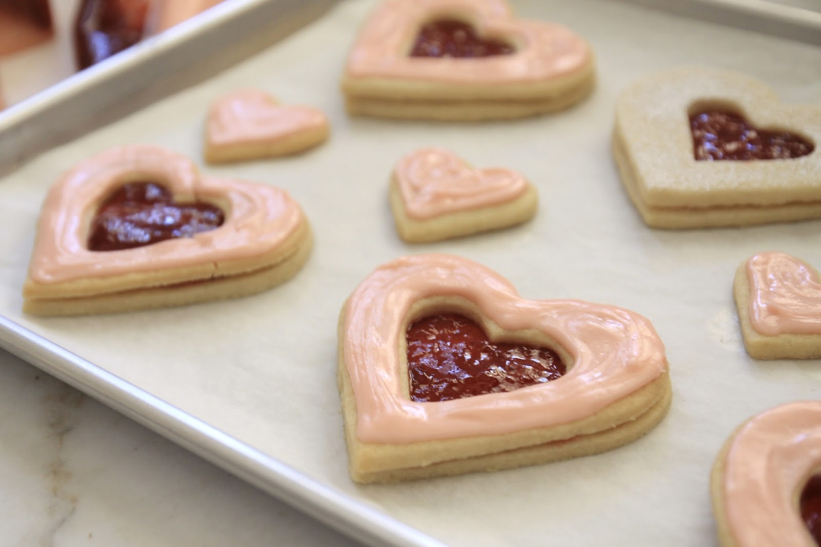 Jenny Steffens Hobick Shortbread Heart Sandwich Cookies filled with