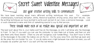 Classroom Freebies Too: Sweet Valentine's Messages