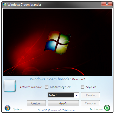 Windows 7 OEM Loader Brander free