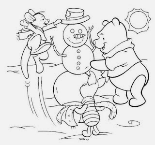 Winnie The Pooh Christmas Coloring Pages 6