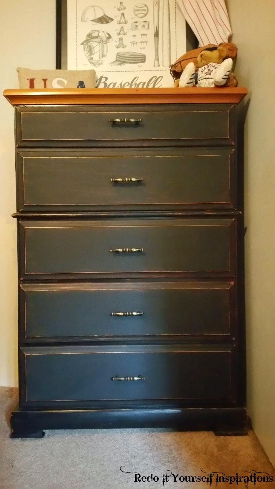 Outdated Chest of Drawers Updated Masculine Redo It Yourself