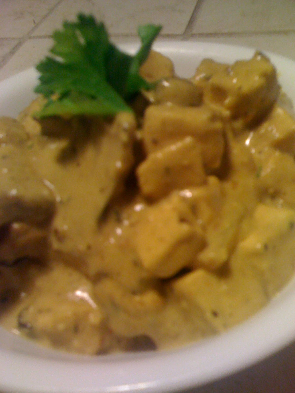 AfroVeganChick Lemon Coconut Mushroom & Tofu Curry
