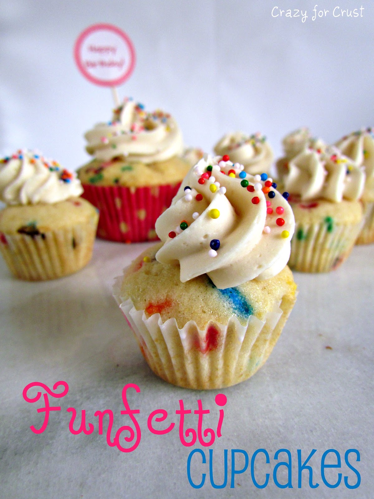 Funfetti Cupcakes Crazy for Crust