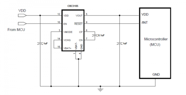 Simple Uninterrupted Power Supply in an IC
