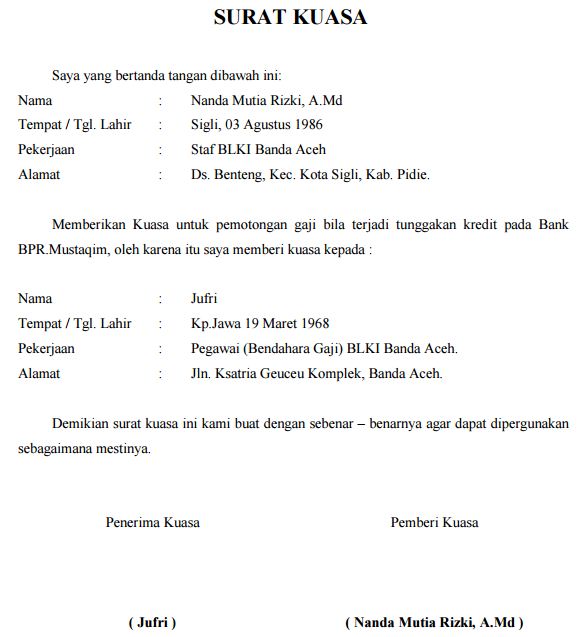 surat kuasa pemotongan gaji suratmenyurat net surat kuasa pemotongan gaji suratmenyurat net