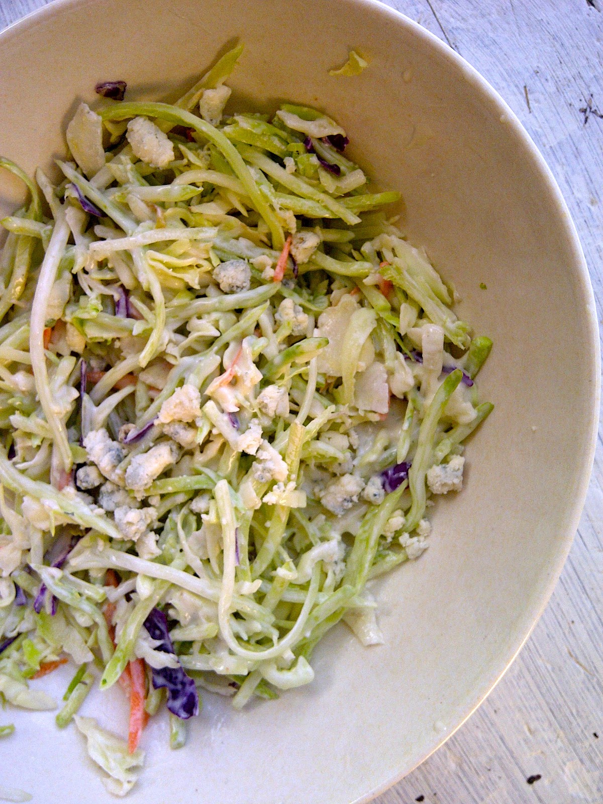 Soliloquy Of Food & Such Buffalo Chicken Patties & Blue Cheese Slaw