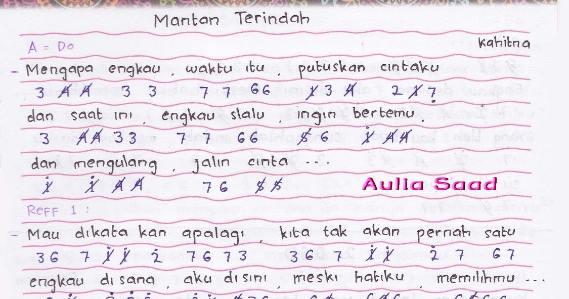 Not Angka Raisa Mantan Terindah Dengan