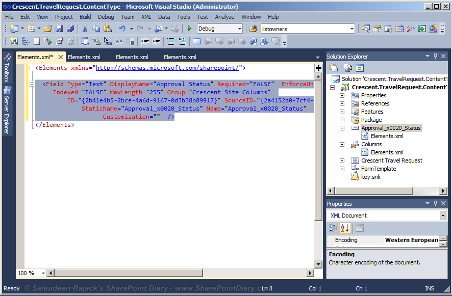 Create a Content Type using Features Create a Content Type using Features