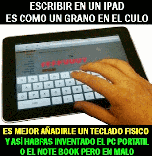 meme escribir ipad teclado