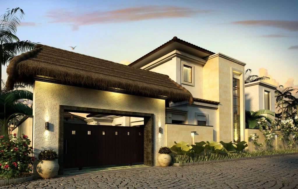 3D Front Europe Beautiful House 3D front elevation 2012