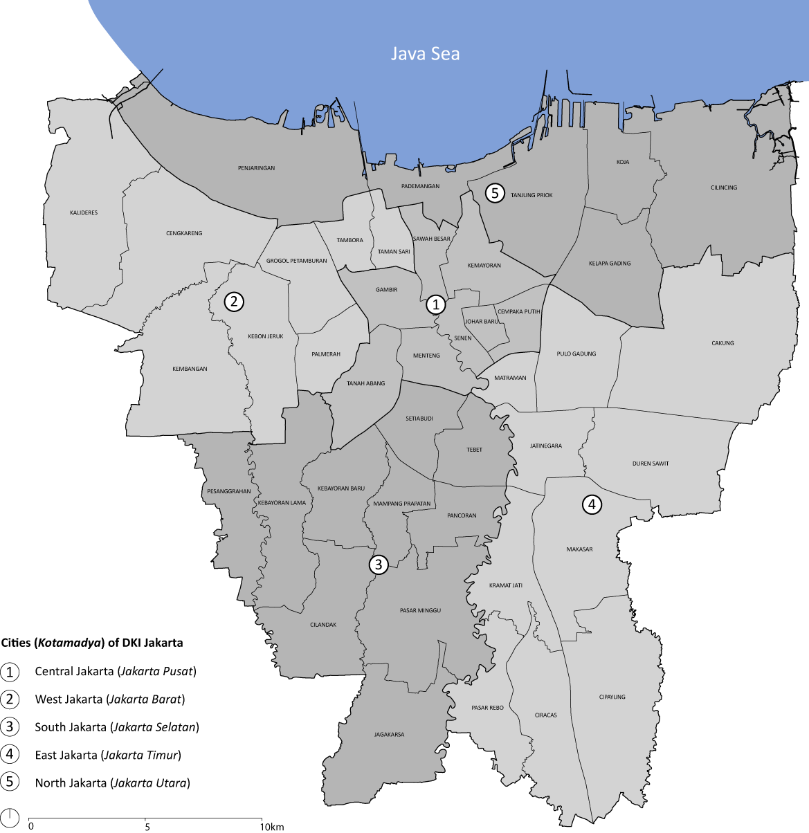 Jakarta Neighborhoods Map