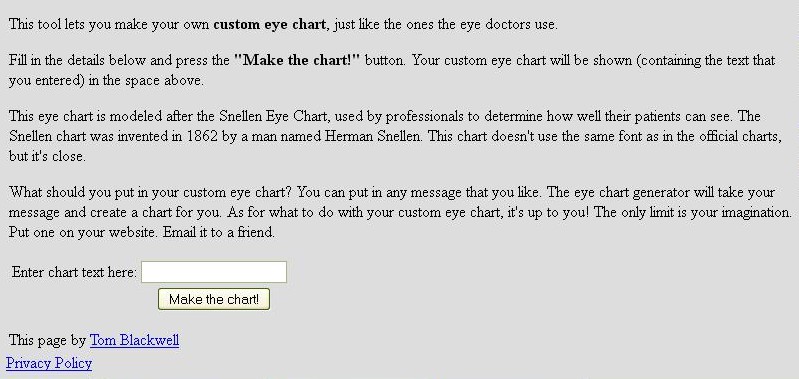 Eye Chart Generator
