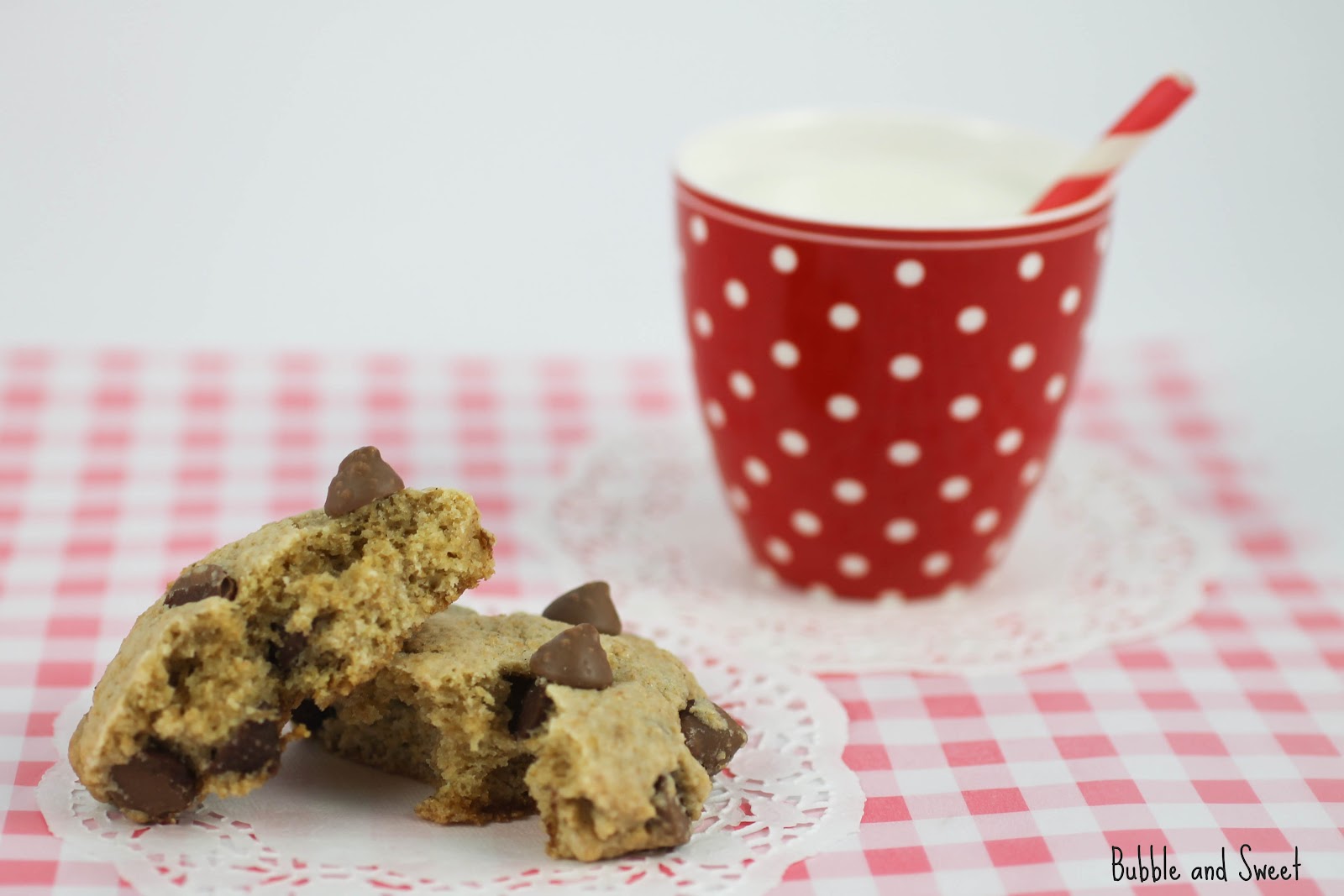 Bubble and Sweet A super yummy Healthier Chocolate Chip Cookie Recipe
