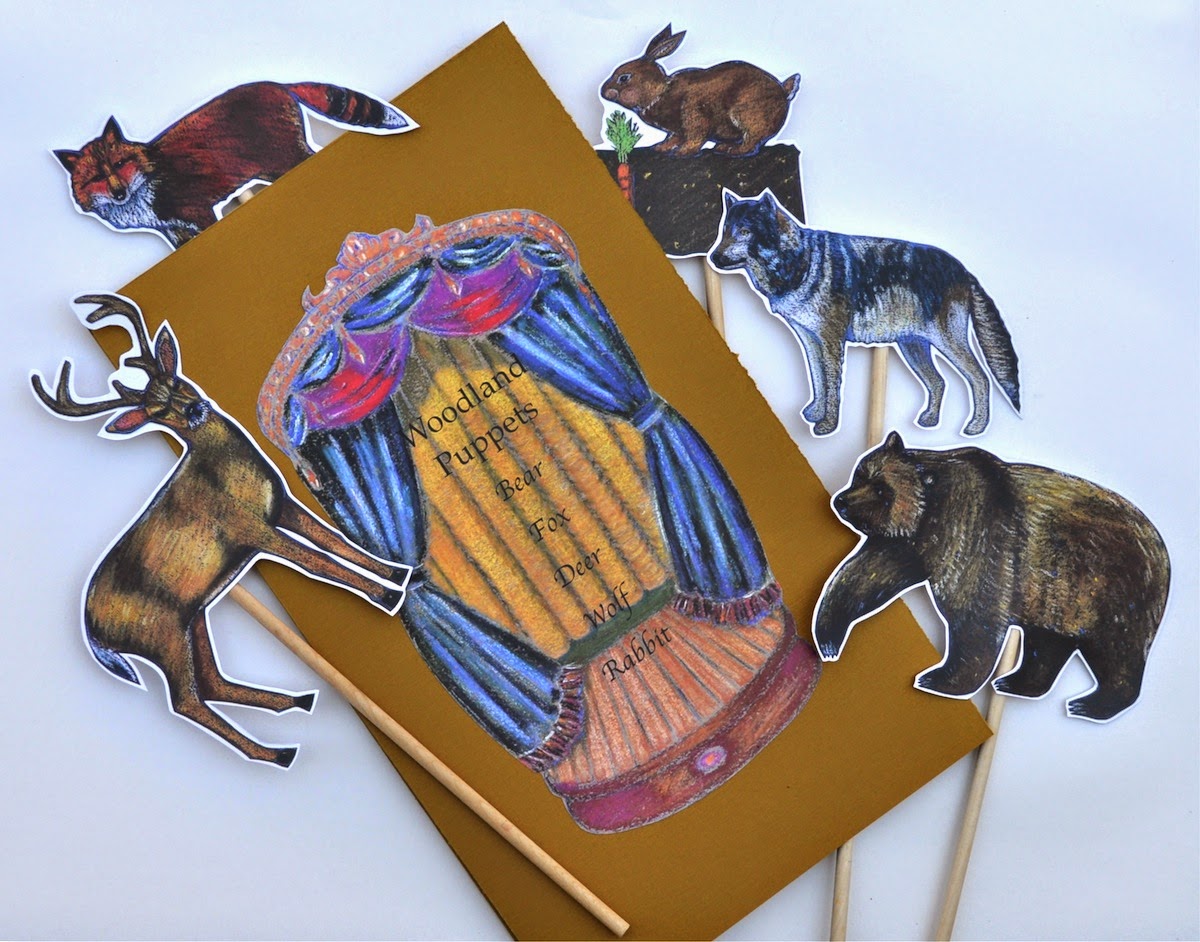 Art with Kids Woodland Stick Puppets