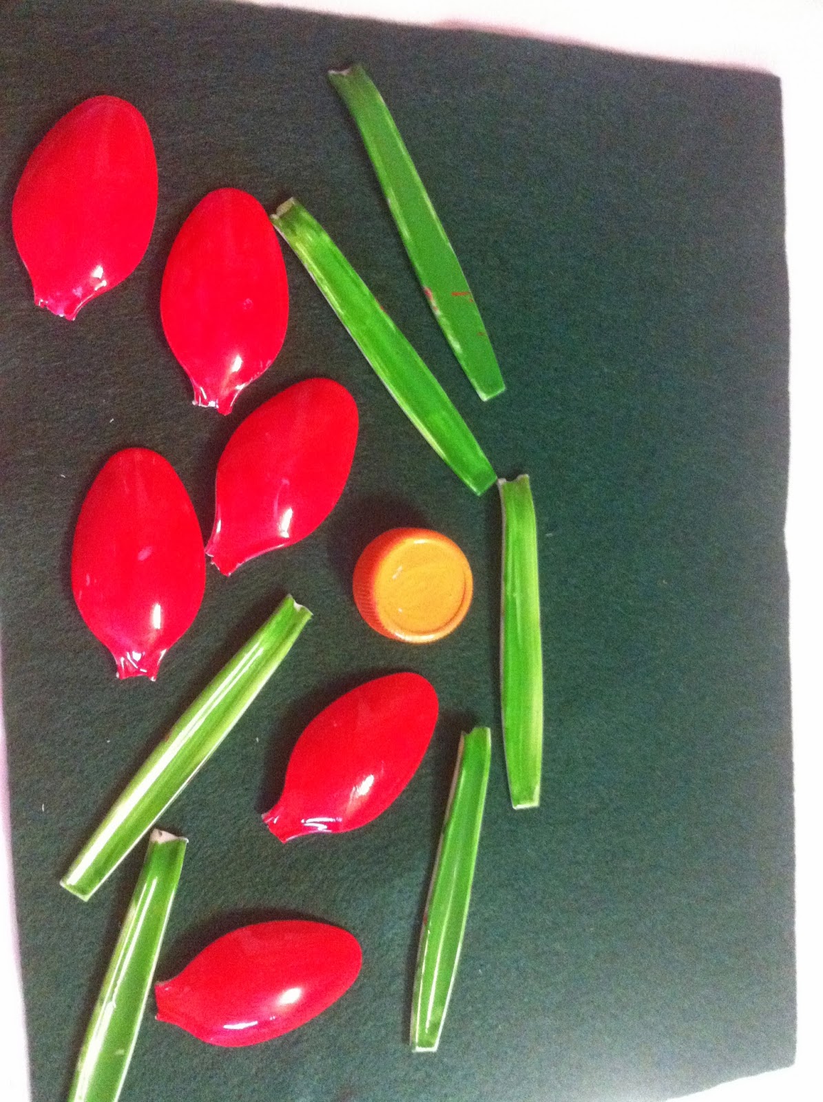 Me and my thoughts Plastic Spoon FlowerRecycling craft