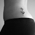 Cute Anchor Tattoo on Waist