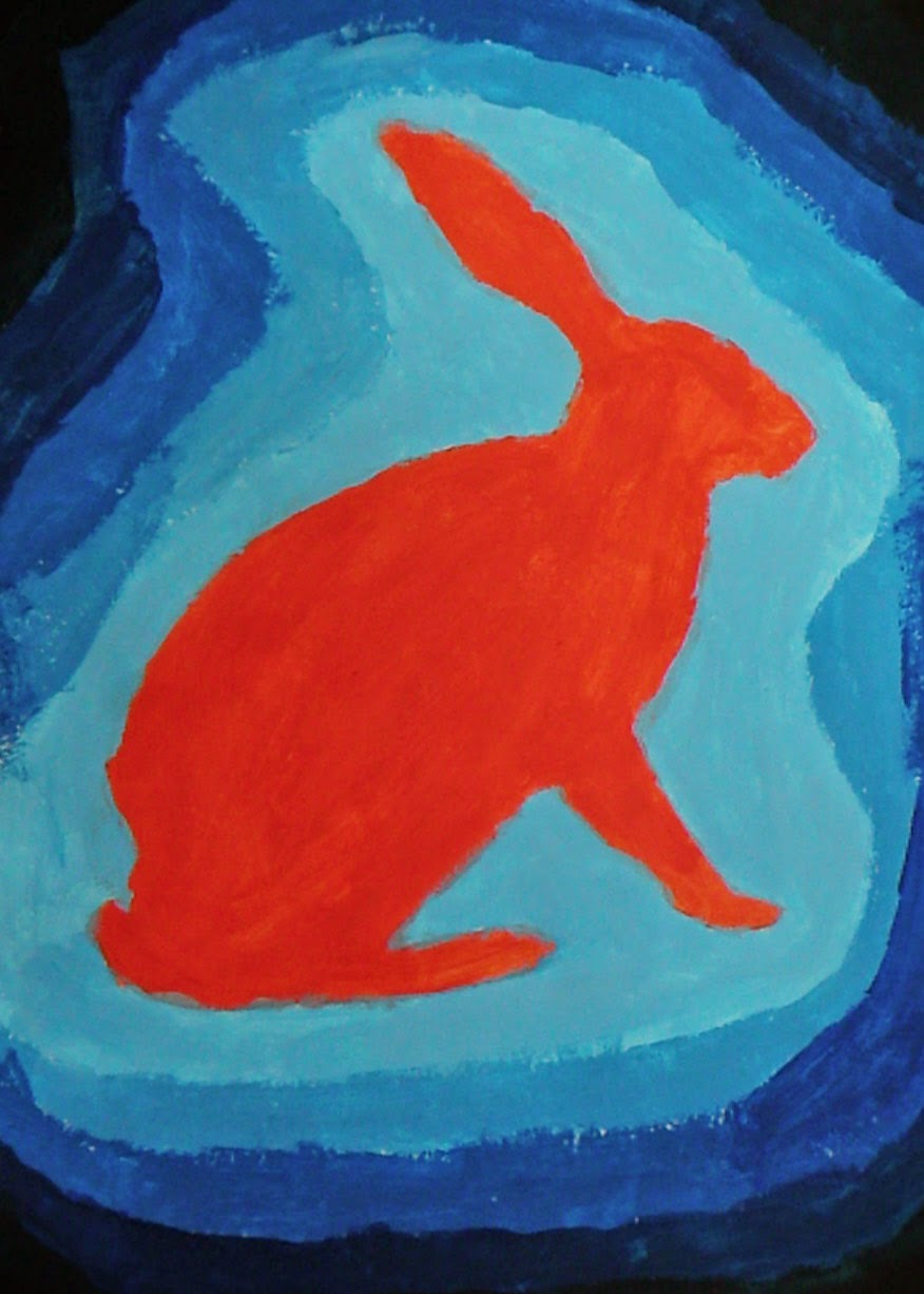 Jerdee's Art Classes Animals in Art Complementary Color Silhouette