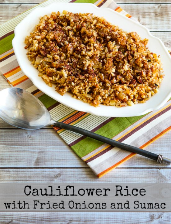 LowCarb Cauliflower Rice with Fried Onions and Sumac Kalyn's Kitchen
