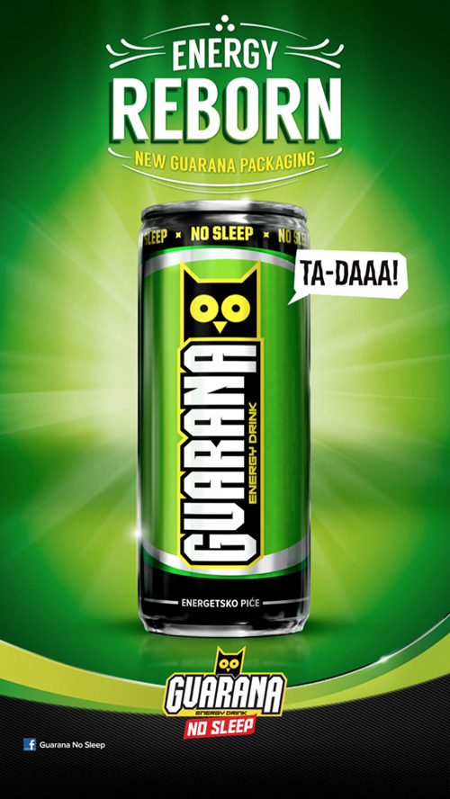 My Owl Barn Guarana "No Sleep" Energy Drink Design Packaging