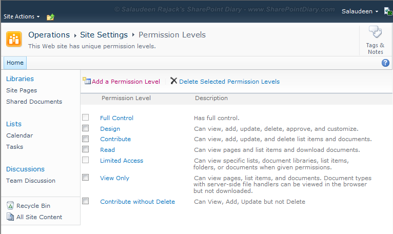 sharepoint 2010 custom permission level sharepoint 2010 custom permission level