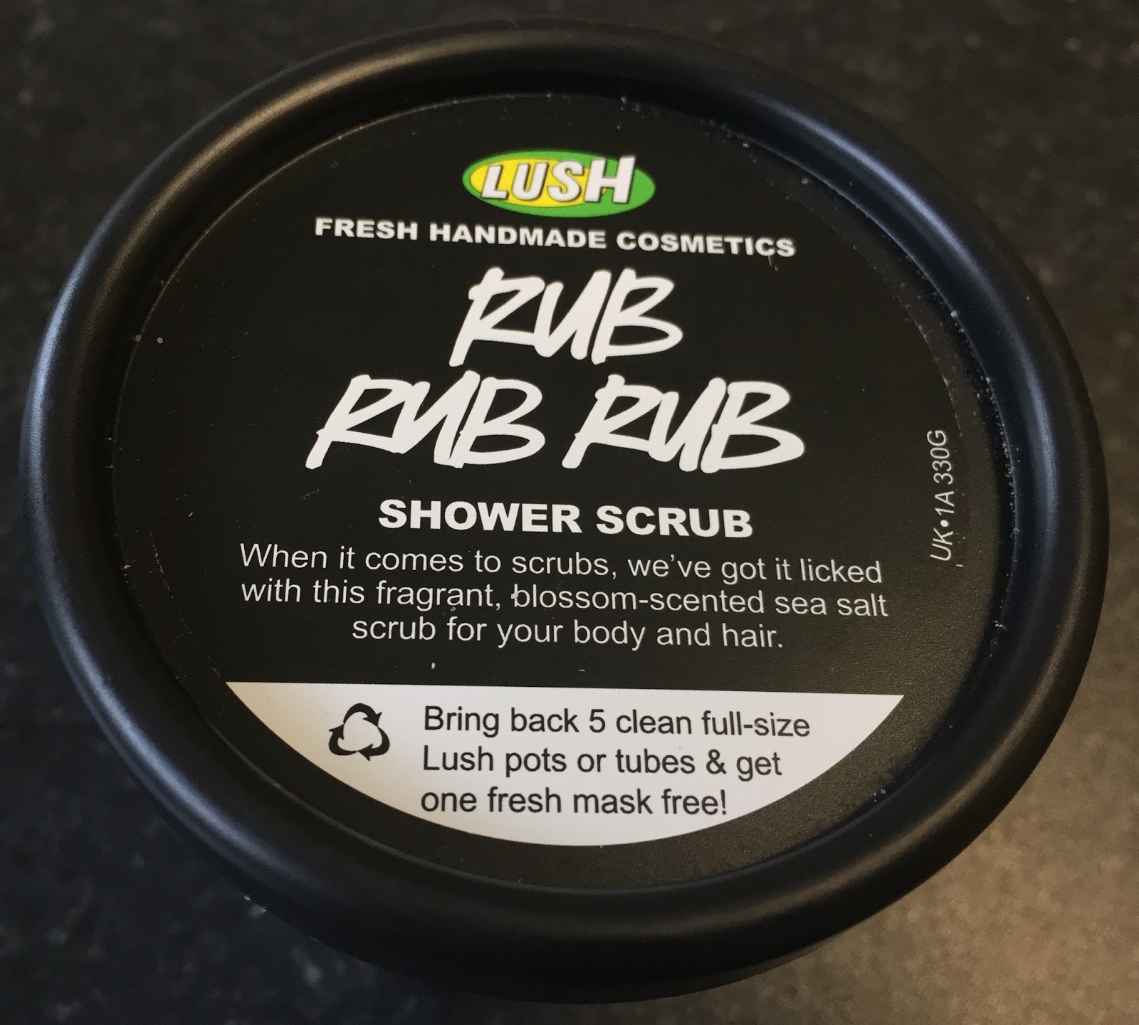 All Things Lush UK Rub Rub Rub Shower Scrub