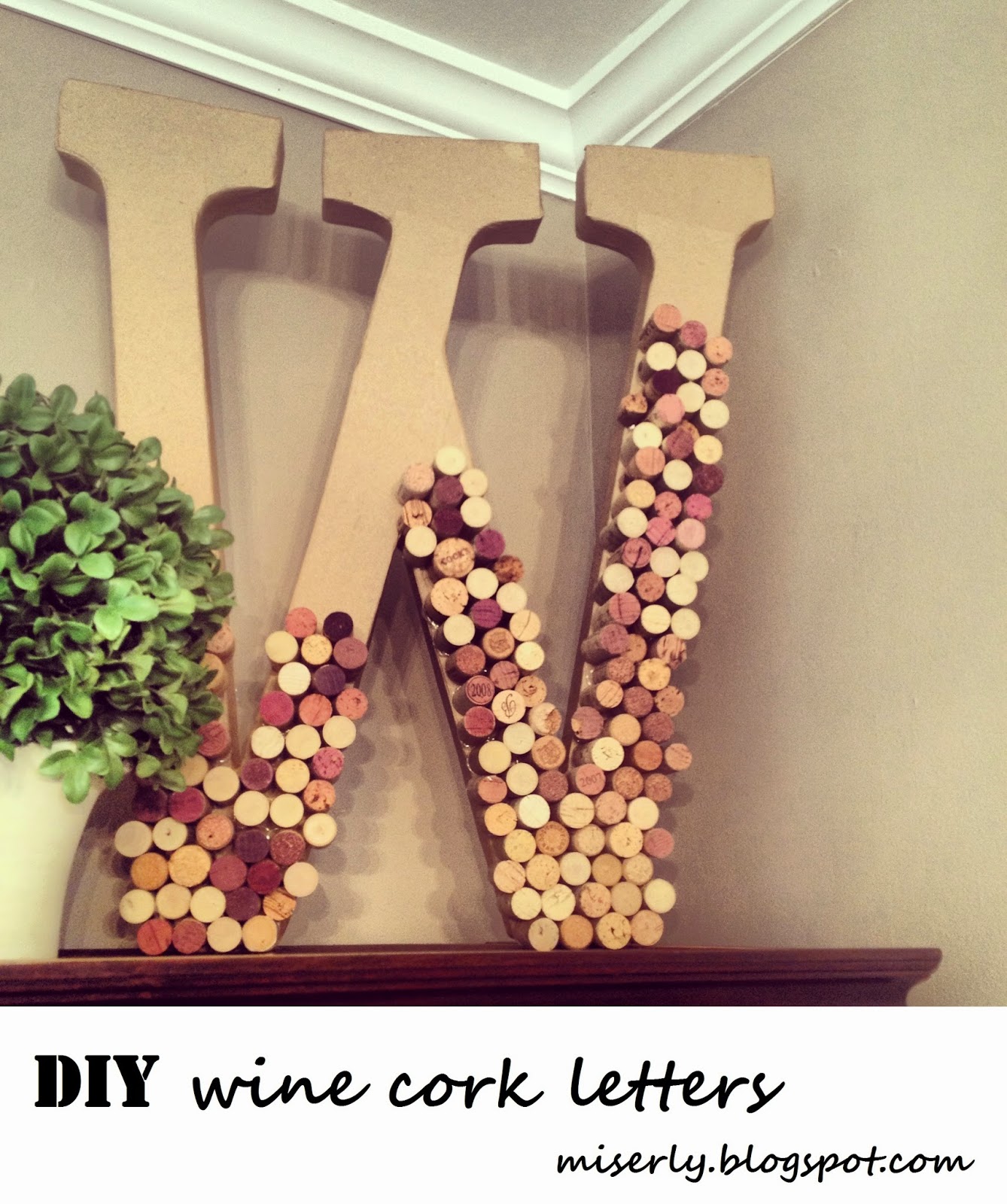 On the Cheap [ home ] diy wine cork letters