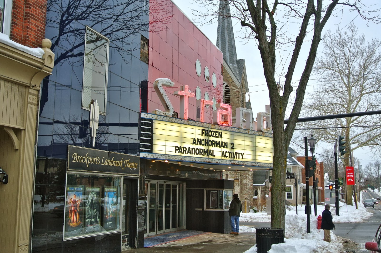 Strand in Brockport redesigned in 1946 Art Moderne Broadway shows