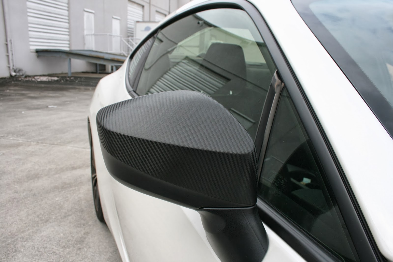 Custom Subaru BRZ Carbon Fiber Vinyl Wrapped Mirrors & Hood Miami