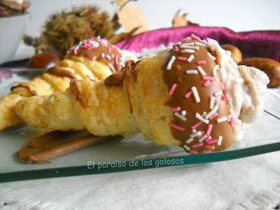 Cucuruchos De Hojaldre Y Crema De Castañas
