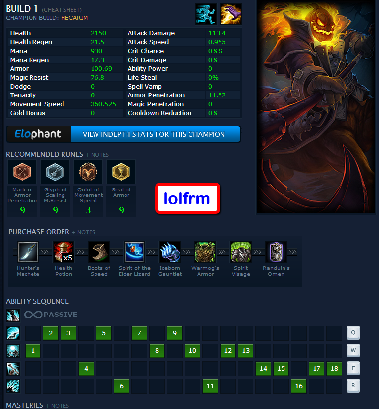 Hecarim Jungle Build S Hecarim Jungle Build S