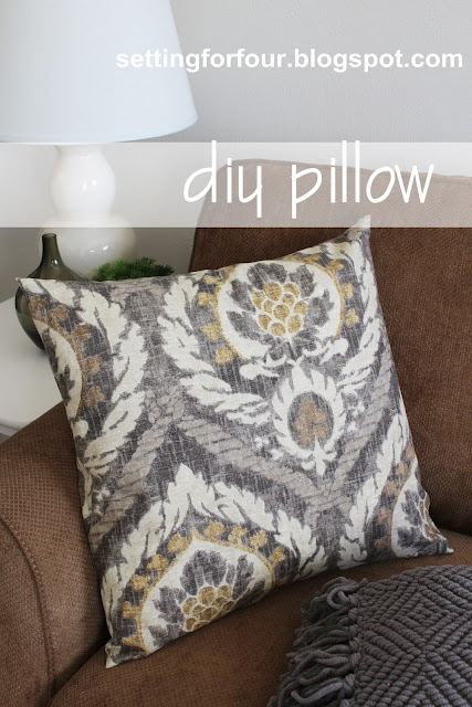 Make this quick and easy DIY Pillow Cover tutorial - it just takes 5 MINUTES TO MAKE it! This is an inexpensive pillow with designer style! Save money and make your own home decor.