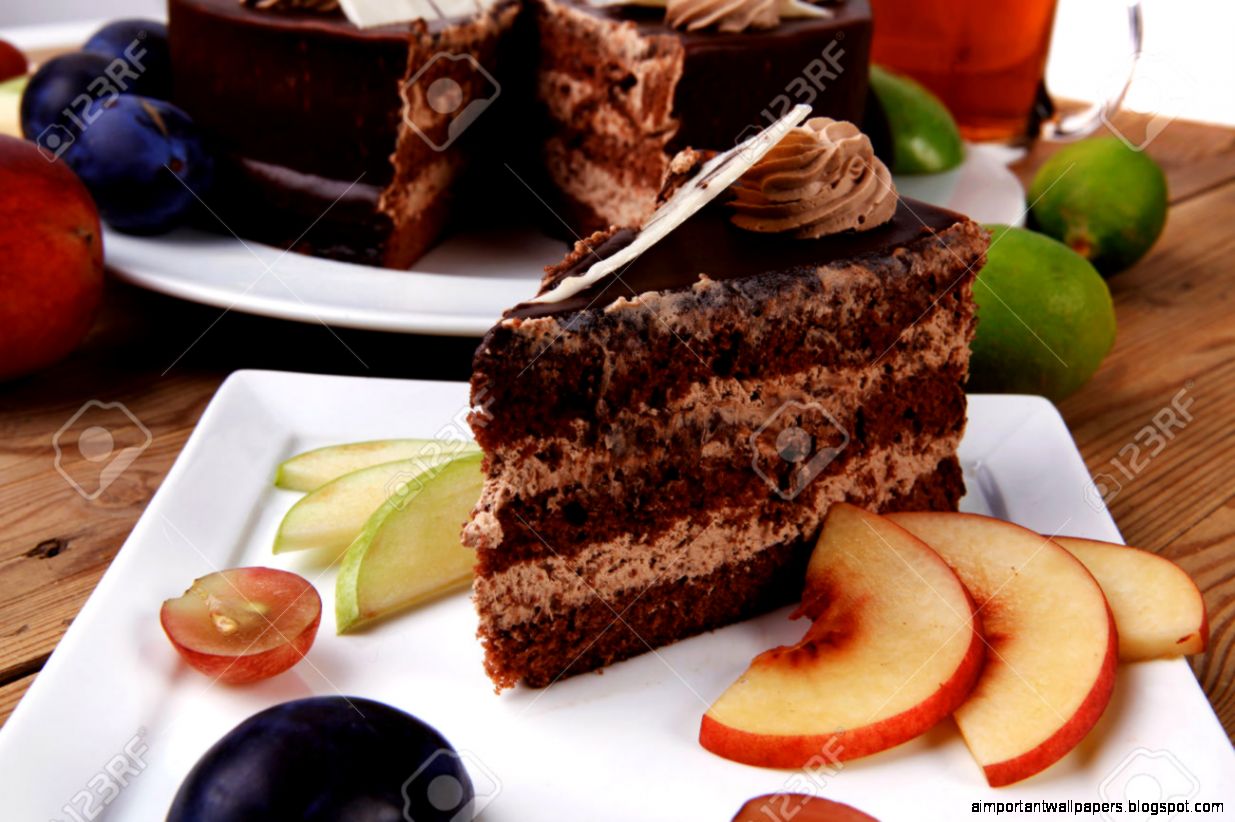 Chocolate Cream Brownie Cake Layers Slice Topped With White Chocolate Cream Brownie Cake Layers Slice Topped With White