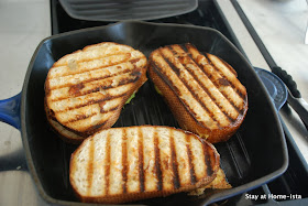 grilled cheese in the Le Creuset grill pan