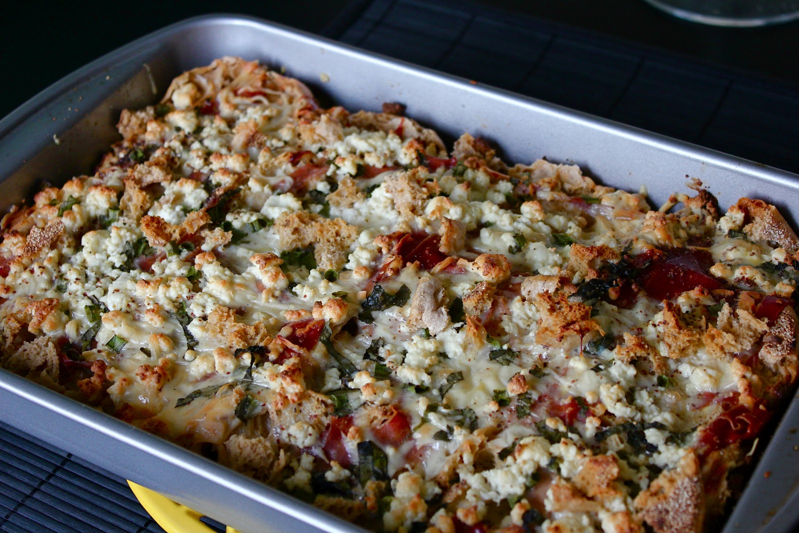 Cook, the Namesake Prosciutto & Goat Cheese Egg Casserole