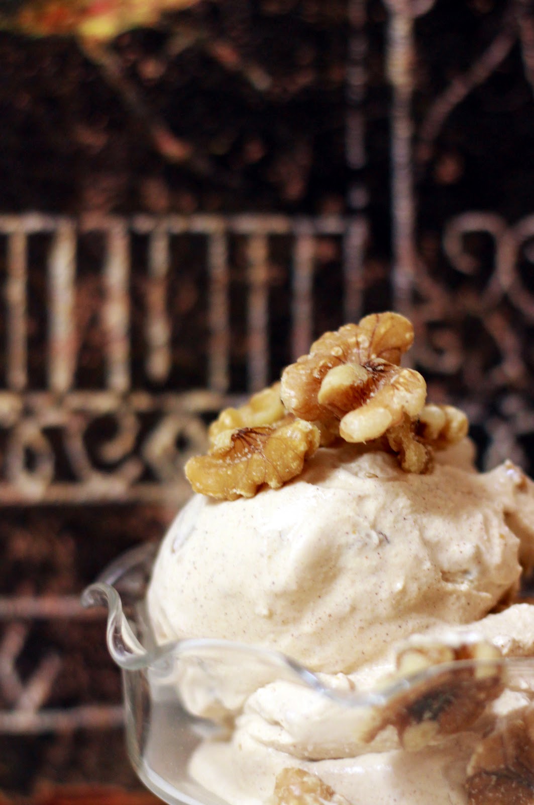 Simple, Homemade Cinnamon Walnut Ice Cream • Down in my Heart