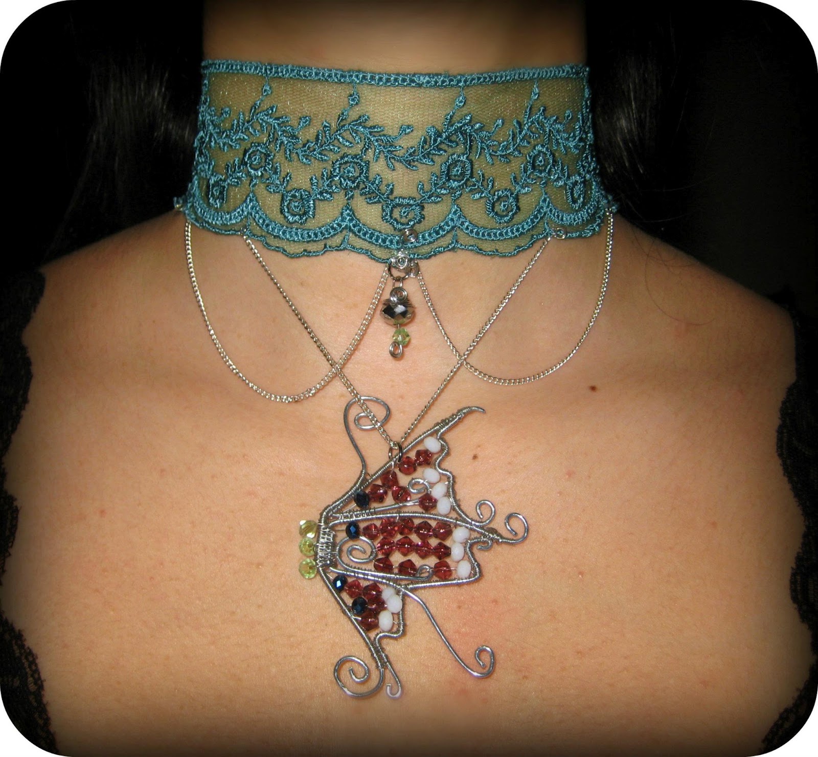 Ghostflower Handmade Creations Handmade wire wrapped chokers!