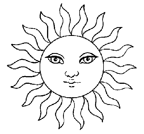 Desenhos para Pintar: Desenhos de Sol para Colorir
