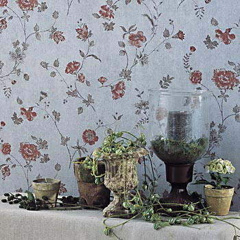 Decoración de interiores: Paredes con Arreglos Florales Pintados